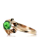 Emerald Original Vintage 14K Rose Gold Ring Bijuteria Vintage vrc004r